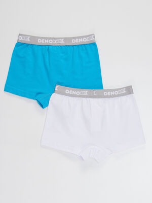 2 Pack Boys Blue&White Boxers