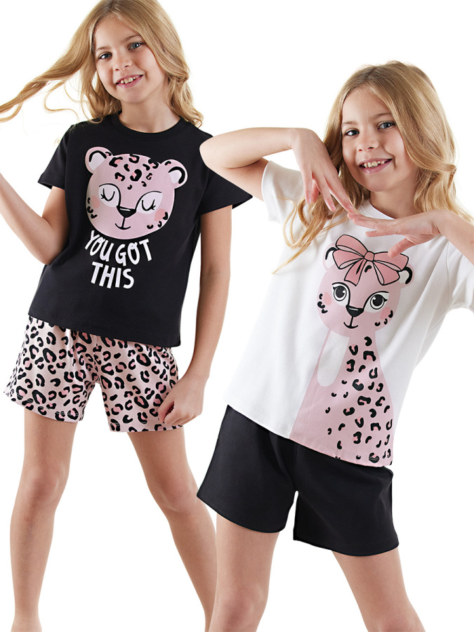 2 Pack Girl Pyjama Set Leopard - 1