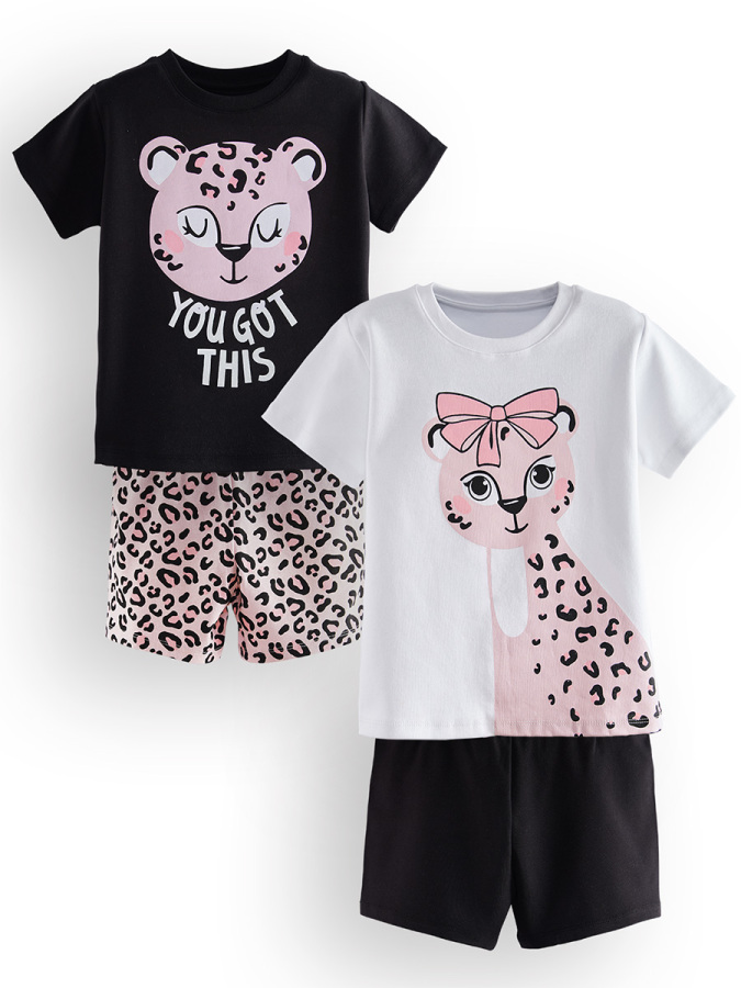 2 Pack Girl Pyjama Set Leopard - 3