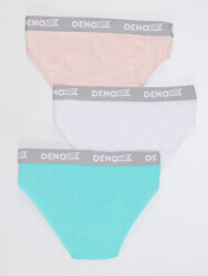 3 Pack Girls Pink&White&Mint Hipster Briefs - 1