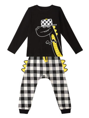 3D Dino Baggy Pants Boy Set - 3