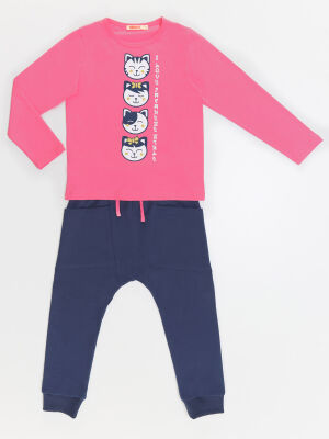 4 Cats Girl T-shirt&Pants Set - 3