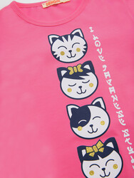 4 Cats Girl T-shirt&Pants Set - Thumbnail