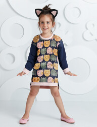 All Cats Navy Girl Dress - 1