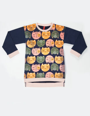 All Cats Navy Girl Dress - 3