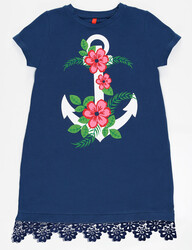 Anchor Navy Blue Girl Dress - 3