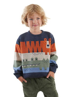 Animals Boy Knitted Jumper - 1