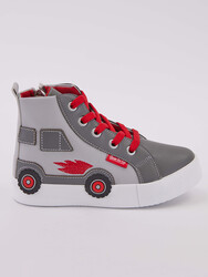 Araba Erkek Çocuk Gri Sneakers Spor Ayakkabı - Thumbnail