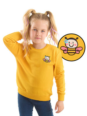 Arı Kız Çocuk Sarı Sweatshirt - 1