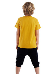 Arslan Erkek Çocuk T-shirt Kapri Şort Takım - Thumbnail