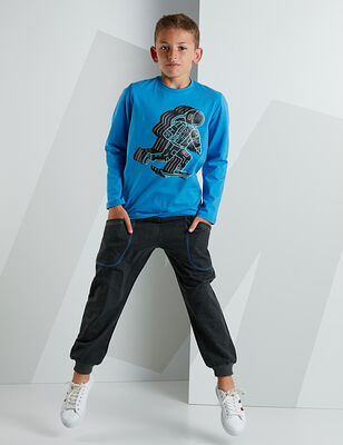 Astro Boy Blue/Dark Grey Pants Set - 1