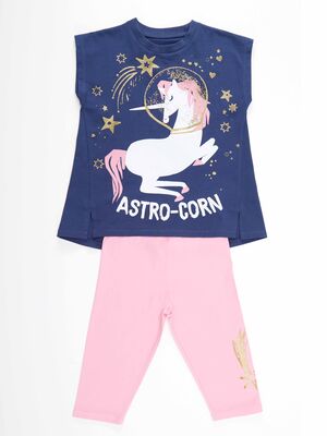 Astrocorn Kız Çocuk Tunik Tayt Takım