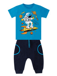 Astronaut Boy T-shirt&Capri Pants Set - 3