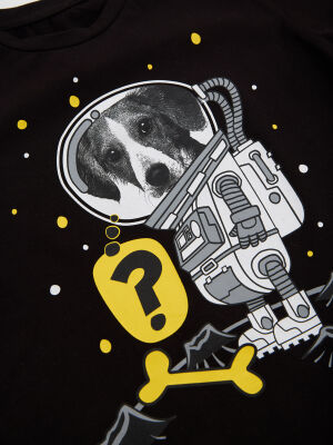 Astronot Köpek Erkek Çocuk T-shirt Pantolon Takım - 5