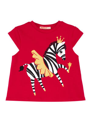 Balerin Zebra Kız Çocuk T-Shirt Şort Takım - 5