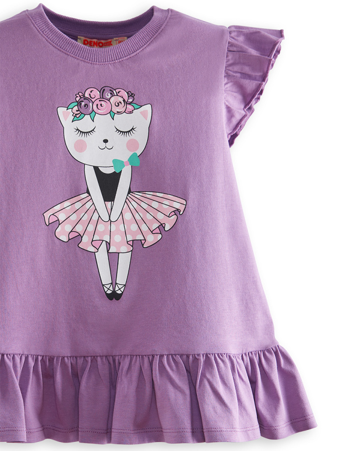 Ballerina Cat Girl T-shirt Leggings Set - 5