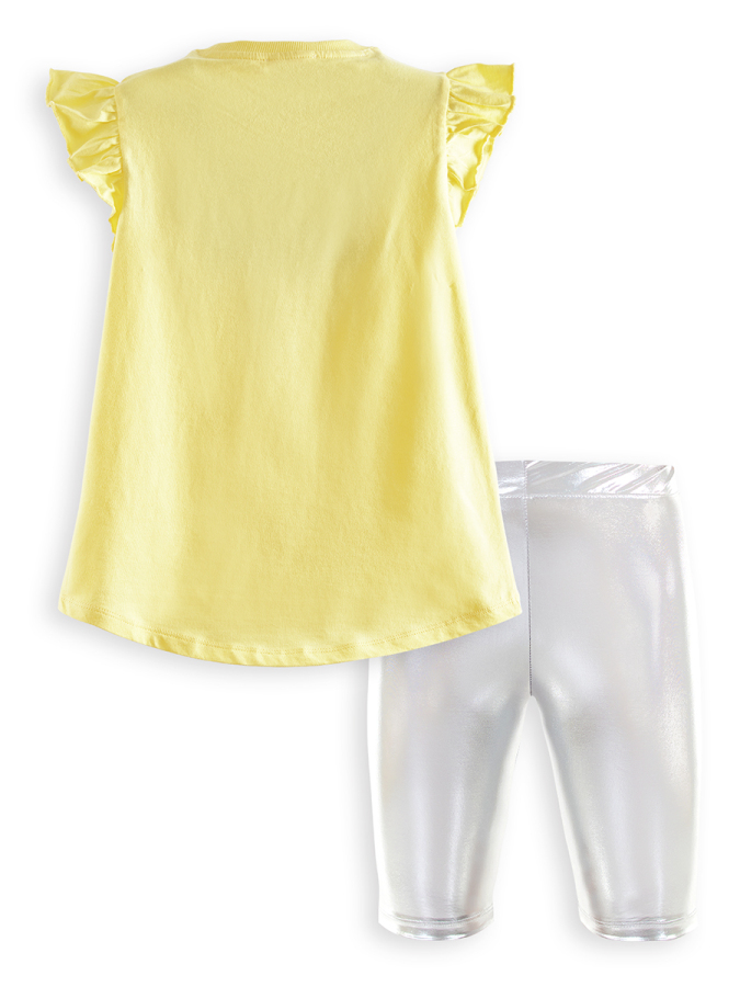 Ballerina Unicorn T-shirt&Metallic Leggings Set - 4