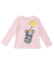 Balonlu Koala Kız Çocuk Kışlık T-shirt Pantolon Takım - 5