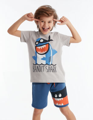 Bandit Shark Erkek Çocuk T-shirt Şort Takım - 1