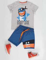 Bandit Shark Erkek Çocuk T-shirt Şort Takım - 3