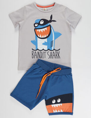 Bandit Shark Erkek Çocuk T-shirt Şort Takım - 5