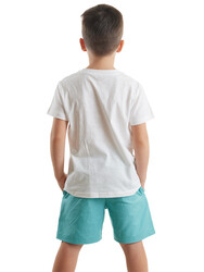 Beach Croco Boy T-shirt&Twill Shorts Set - Thumbnail