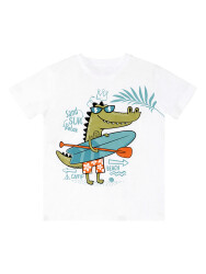 Beach Croco Boy T-shirt&Twill Shorts Set - 5