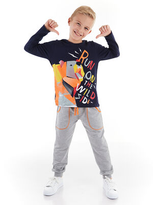 Bear Boy T-shirt&Pants Set - 1