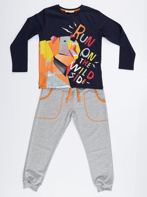 Bear Boy T-shirt&Pants Set - 3