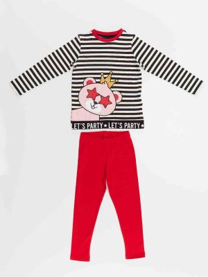 Bear Star Girl T-shirt&Leggings Set - 3