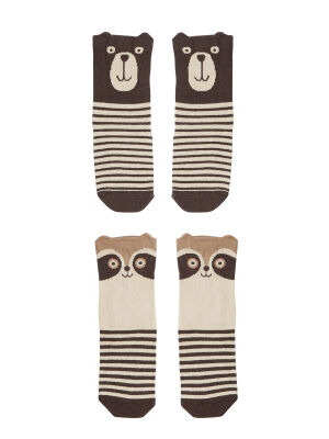 Bear&Raccoon Boy Cotton Rich Socks Set - 3