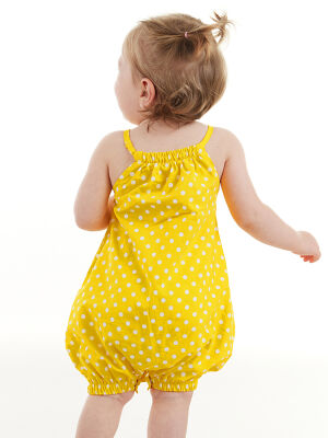 Bee Baby Girl Poplin Yellow Romper - 2