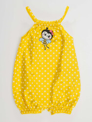 Bee Baby Girl Poplin Yellow Romper - 3