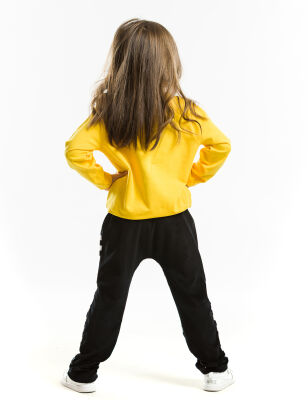 Bee Happy Girl Velvet Tracksuit - 2