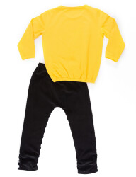 Bee Happy Girl Velvet Tracksuit - 4