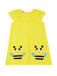 Bees Yellow Girl Dress - 3