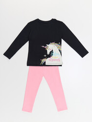 Believe Unicorn Girl Tunic&Leggings Set - Thumbnail