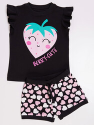 Berry Cute Girl T-shirt&Shorts Set - Thumbnail