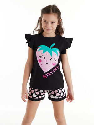 Berry Cute Kız Çocuk T-shirt Şort Takım