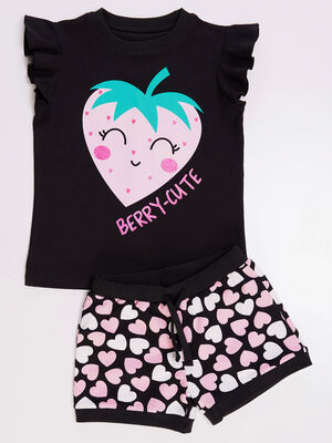 Berry Cute Kız Çocuk T-shirt Şort Takım