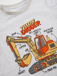 Big Digger Boy Grey T-shirt&Pants Set - 5