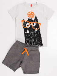 Bla Bla Monster Boy T-shirt&Shorts Set - 3