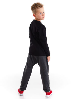 Black Skate Boy T-shirt&Harem Pants Set - 2