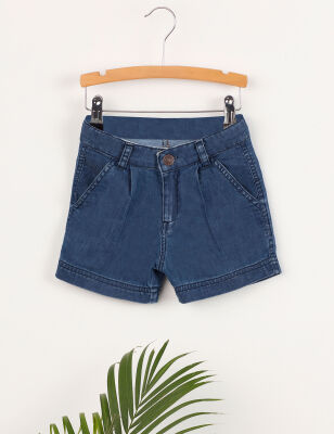 Blue Mid-Wash Boy Denim Shorts - 3