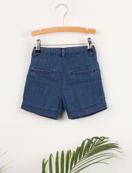 Blue Mid-Wash Boy Denim Shorts - 4