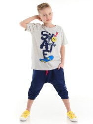 Blue Skate Boy T-shirt&Harem Pants Set - 1