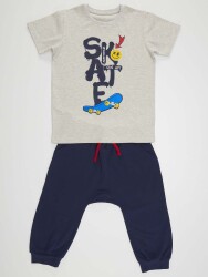 Blue Skate Boy T-shirt&Harem Pants Set - 3