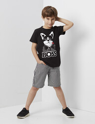 Boss Checked Poplin Shorts Set - 1