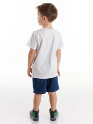 Bricks Boy Denim T-shirt&Shorts Set - Thumbnail