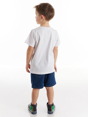 Bricks Boy Denim T-shirt&Shorts Set